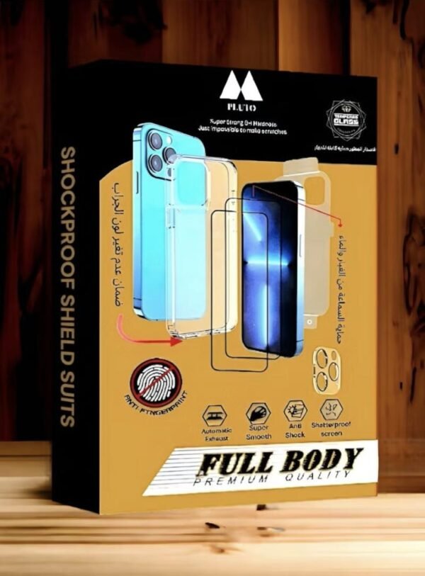 بكج الحماية الكاملة من بلوتو آيفون15  (iPhone 15 ) حماية قصوى ضد الخدوش والكسر (10in1) مع ضمان سنه