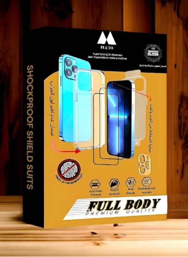 بكج الحماية الكاملة من بلوتو آيفون13 (iPhone 13 ) حماية قصوى ضد الخدوش والكسر (10in1) مع ضمان سنه