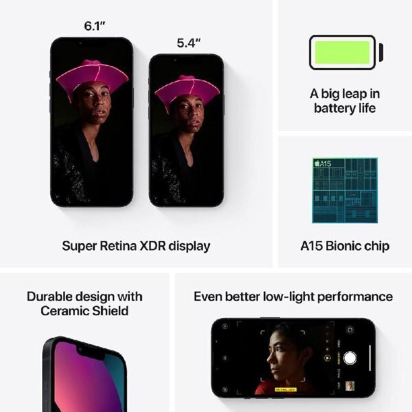 ايفون 13 128 قيقا 5G لون اسود - Image 6