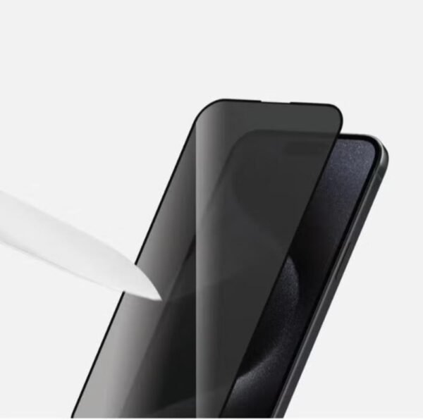 واقي شاشة نانو مضاد للتجسس لـ آيفون 14 (iPhone 14) لحماية الخصوصية (لقافة)  من Pluto, حماية قصوى للشاشة من الخدوش والكسر ضمان سنه. - Image 3